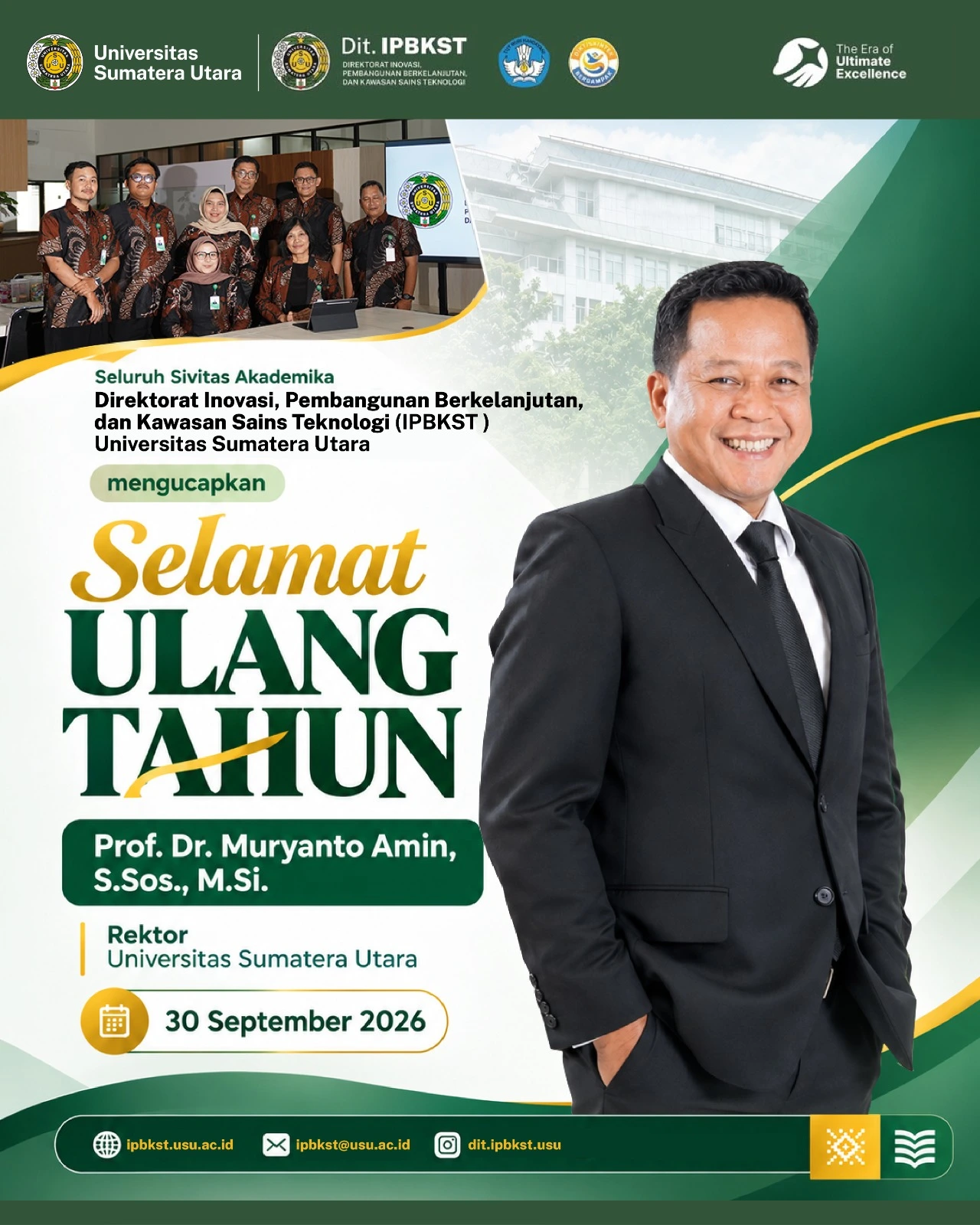 Selamat Ulang Tahun, Prof. Dr. Muryanto Amin, S.Sos., M.Si.